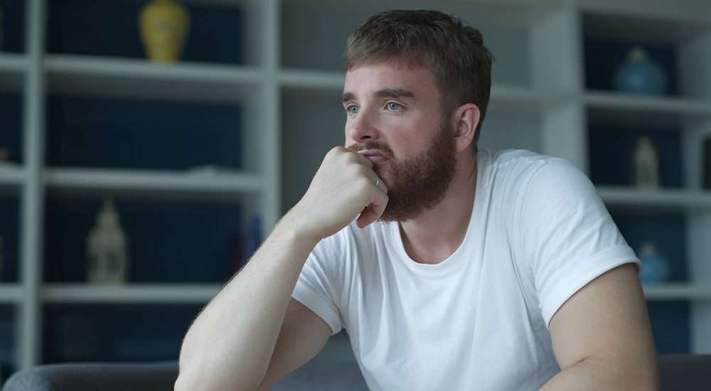 Man With Depression At Work